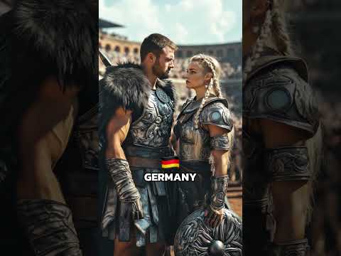Countries as Gladiator Couples 🛡️⚔️ #midjourney #gladiator #aiart