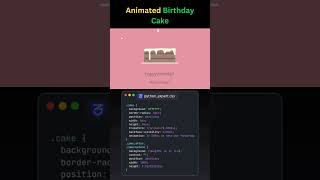 Animated Birthday Cake in CSS! 🎂 | Creative HTML Animation#Shorts #cssanimation #css #cssart #coding