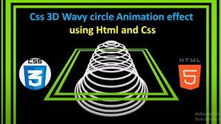 Animation effect Css 3D Wavy cricle  using Html and Css / Css Animation Code