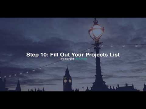 Step 10: Creating a Getting Things Done System: Filling out your projects list
