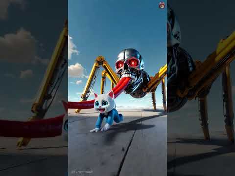 🎂🚧Kitten's birthday encounters skeleton excavator!🐱💥#ai #story #catshorts#aicat#funnymeow8#funnymeow