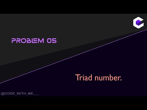 TRIAD NUMBER | Programming in C