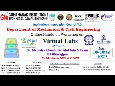 🔬 One-Day Online Hands-On Workshop on Virtual Labs | IIT Kharagpur Collaboration | GNITC