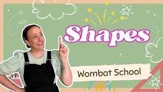 Learn Shapes for Preschool & Kindergarten | 2D Shapes for Kids | Wombat School 🐾