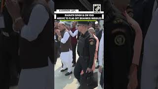 Defence Minister Rajnath Singh, UP CM Yogi flag off first batch of Lucknow-made BrahMos missiles