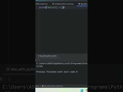 Reverse a String in One Line in Python 🔁 | Python Shorts #python #coding