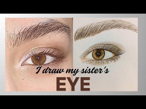I draw my sister's eye 👁️ #colorpainting