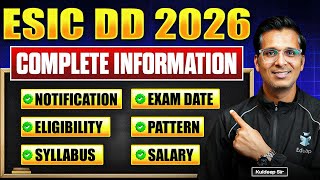 UPSC ESIC Deputy Director 2026 Complete Information | Notification, Salary, Eligibility & Syllabus