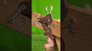 Simple mechanism Unique design for wooden slingshot #woodscraft #craftproject #beautifultools