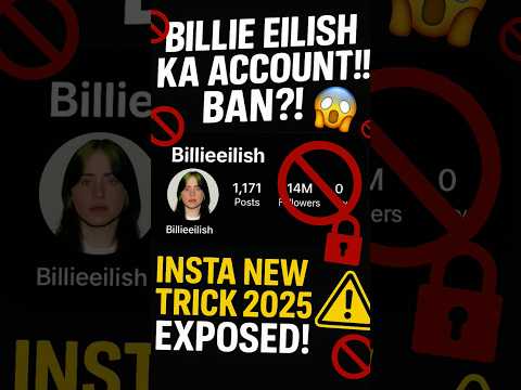 Billie Eilish Ka Insta Account BAN! 😱 2025 Trick Leaked! 😳Instagram Ban Hack 2025 Exposed 🔥