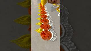 New border rangoli 🔥 #shorts #rangoli #artistshikhasharma #newborderdesign