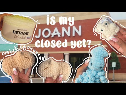 crochet small business vlog | is my joann closing? | crochet squids, keychains, and capybaras | 11