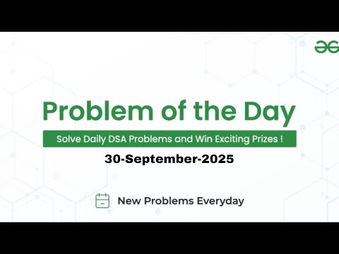GFG Problem of the Day | 30 Sept 2025 | Python Solution Explained