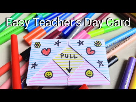 DIY Teacher's Day Handmade Card For Kids