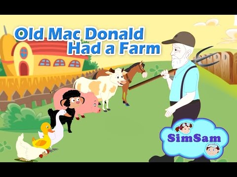 old MacDonald had a farm nursery rhymes | popular song kids song | simsam