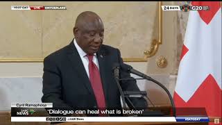 President Cyril Ramaphosa on a state visit to Switzerland