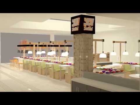 Yo Sushi Restaurant 3D Architecture Visualization, by Graphic Designo