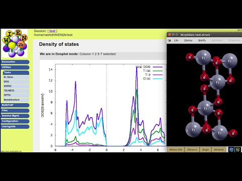 WT07: Calculating density of states (DOS) and projected density of states (PDOS) in WIEN2k