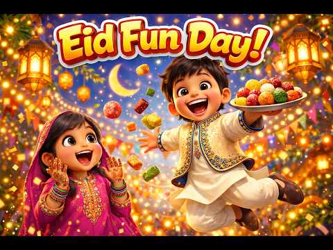 Eid Day Is Here!  | Islamic Song for Kids | Rhythmic Song, Children's , Kids Rhythm Poems for Kids