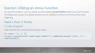 How to Pass an Array by Reference to a Named Function in an Event Listener
