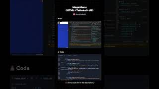 Simple Mega menu - (#webdevelopment project) built using #html #css #tailwindcss and #javascript
