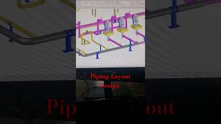 Piping Layout Design In Autocad Plant | #viral | #shorts | #youtubeshorts | #autocad | #3ddesign