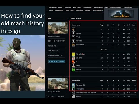how to find your old competitive mach history or mach info in cs go.