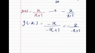 Is y=x/(x+1) an even function? _ Calculus tutorial #mathematics #Calculus