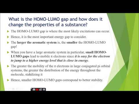 MOPAC 8 (HOMO LUMO ENERGIES)