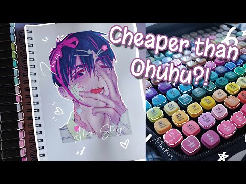 Trying affordable alcohol markers || Drawing Ivan from Alien Stage 🖊️👽