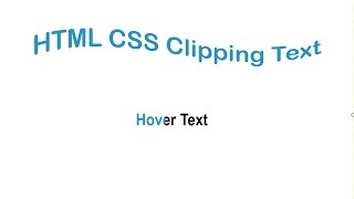 2- HTML CSS Hover Text Background clipping