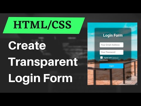 Transparent Login Form using html and css #TransparentForm #html #css #loginForm #short
