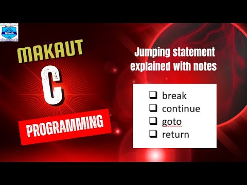 Jumping statements in C - MAKAUT #makautuniversity