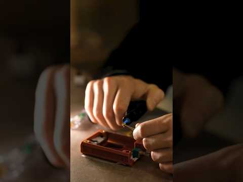 Assembling a controls compartment for gramophone lamp. #lampdesign #manufacturing