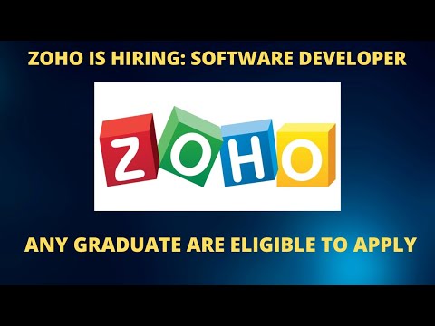 ZOHO IS HIRING: SOFTWARE DEVELOPER