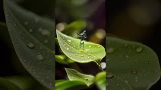 Early morning magic as the dew drops dance! 💧🌿 #natureart  #creativetechniques  #morningvibes