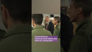Prince William Reunites With His Flying Instructor on RAF Base Visit