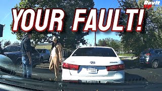 LADY BACKS INTO CAR THEN BLAMES ME! Bad Driving, Car Crashes, Close Calls Dashcam Video 872