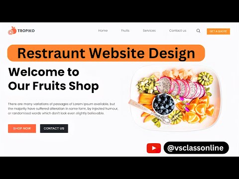The Ultimate Guide of Creating Restaurant Website in Hindi | HTML CSS Tutorial | VSClass Online