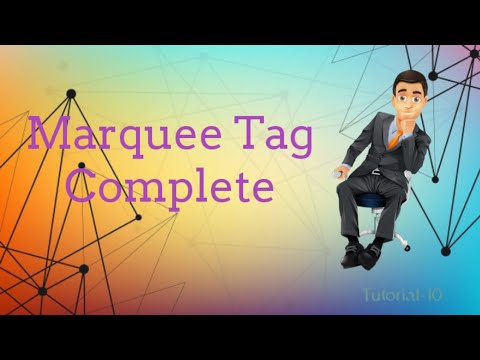 HTML : Marquee Tag Complete