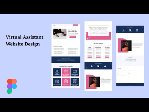 Virtual Assistant Website Design on Figma Speed art