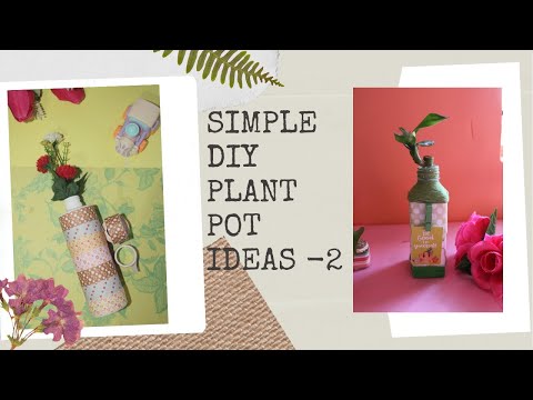 Simple diy plant pot ideas part 2🌱#easydiy #plantpot #handmade #easydiywithwastematerials #diycrafts