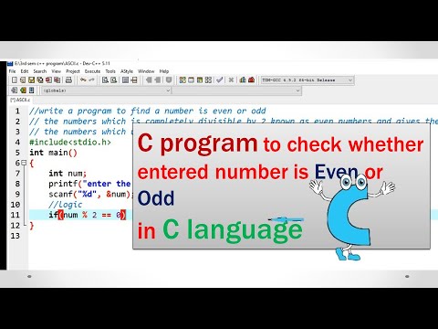 C program to find whether entered number is even or odd