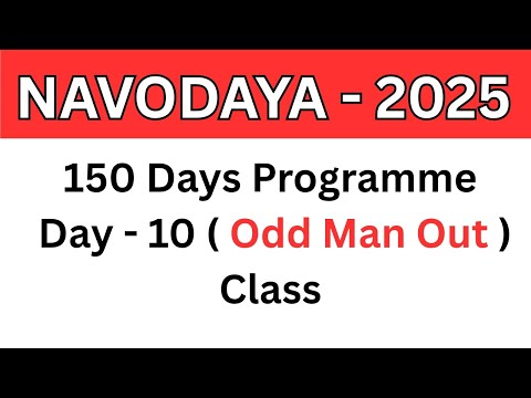 Navodaya 2025 class // Navodaya 150 days Programme // Navodaya class// Day - 10