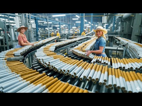 Inside the Cigarette Factory - Massive Tobacco Farming & Processing in Factory