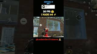 1 NADE 1v3💥#shortsviral#lowenddeviceplayer#30fps#bgmimontagelowenddevice