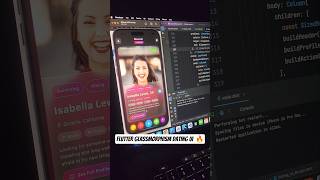 Flutter Glassmorphism Dating App UI 🥳🔥 #flutter #datingapp #uidesign #short