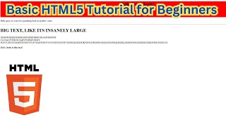 Basic HTML5 Tutorial for Beginners