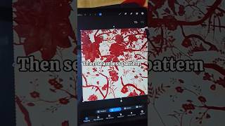 process of seamless pattern #floral #red #patterndesigners #procreate
