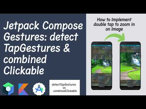 Jetpack Compose detectTapGestures & combinedClickable. Double tap to Zoom Image in Jetpack Compose